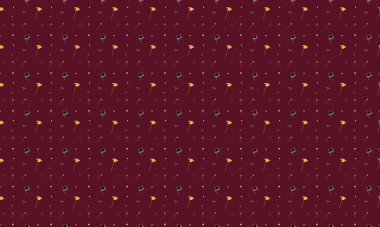 Farklı aksesuarlara sahip renkli arkaplan