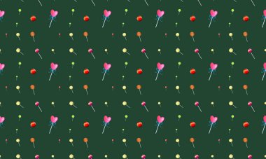 Farklı aksesuarlara sahip renkli arkaplan