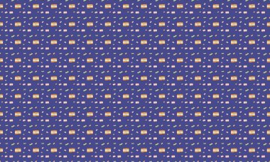 Farklı aksesuarlara sahip renkli arkaplan