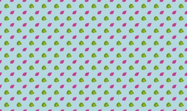 Farklı aksesuarlara sahip renkli arkaplan