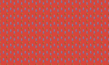 Farklı aksesuarlara sahip renkli arkaplan