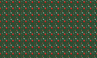 Farklı aksesuarlara sahip renkli arkaplan