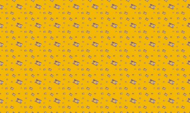 Farklı aksesuarlara sahip renkli arkaplan