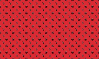 Farklı aksesuarlara sahip renkli arkaplan