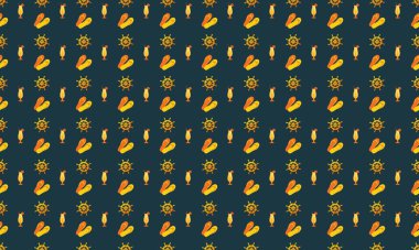 Farklı aksesuarlara sahip renkli arkaplan