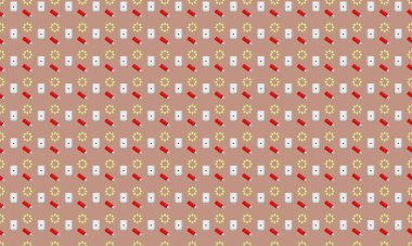 Farklı aksesuarlara sahip renkli arkaplan