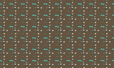 Farklı aksesuarlara sahip renkli arkaplan