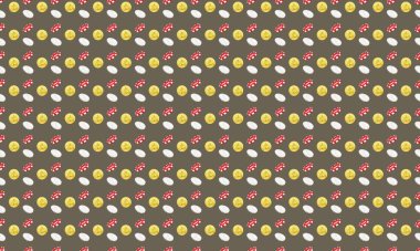 Farklı aksesuarlara sahip renkli arkaplan