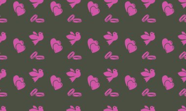 Farklı aksesuarlara sahip renkli arkaplan