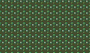 Farklı aksesuarlara sahip renkli arkaplan