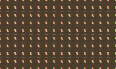 Farklı aksesuarlara sahip renkli arkaplan