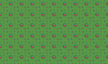 Farklı aksesuarlara sahip renkli arkaplan