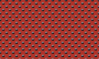 Farklı aksesuarlara sahip renkli arkaplan