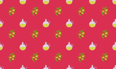 Farklı aksesuarlara sahip renkli arkaplan