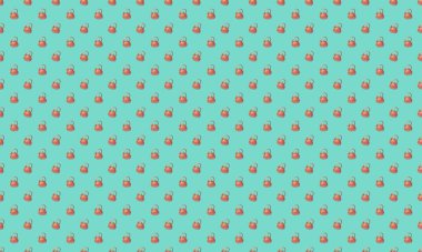 Farklı aksesuarlara sahip renkli arkaplan