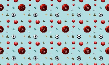 Farklı aksesuarlara sahip renkli arkaplan