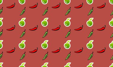 Farklı aksesuarlara sahip renkli arkaplan