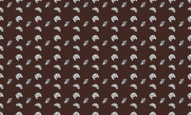 Farklı aksesuarlara sahip renkli arkaplan