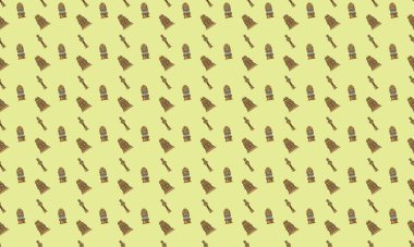 Farklı aksesuarlara sahip renkli arkaplan