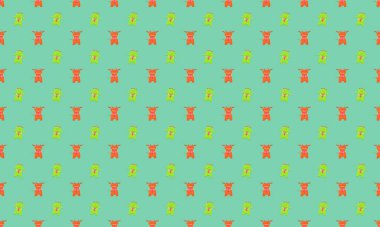 Farklı aksesuarlara sahip renkli arkaplan