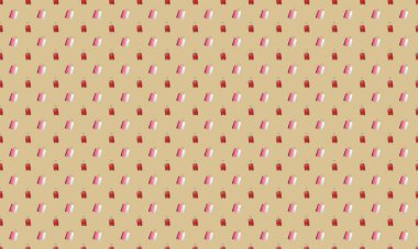 Farklı aksesuarlara sahip renkli arkaplan