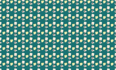 Farklı aksesuarlara sahip renkli arkaplan