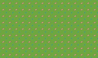 Farklı aksesuarlara sahip renkli arkaplan