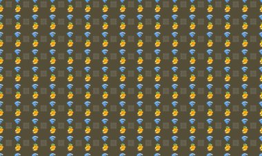 Farklı aksesuarlara sahip renkli arkaplan