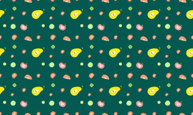 Farklı aksesuarlara sahip renkli arkaplan