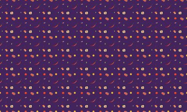 Farklı aksesuarlara sahip renkli arkaplan