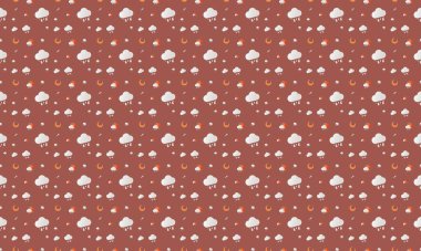 Farklı aksesuarlara sahip renkli arkaplan