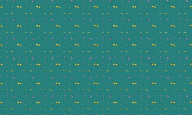 Farklı aksesuarlara sahip renkli arkaplan