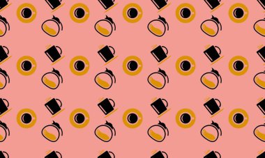 Farklı aksesuarlara sahip renkli arkaplan