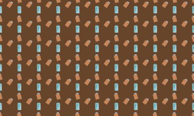 Farklı aksesuarlara sahip renkli arkaplan