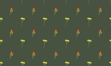 Farklı aksesuarlara sahip renkli arkaplan