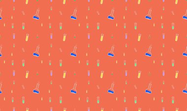 Farklı aksesuarlara sahip renkli arkaplan