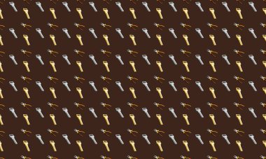 Farklı aksesuarlara sahip renkli arkaplan