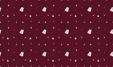 Farklı aksesuarlara sahip renkli arkaplan