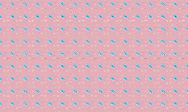 Farklı aksesuarlara sahip renkli arkaplan