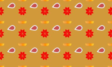 Farklı aksesuarlara sahip renkli arkaplan