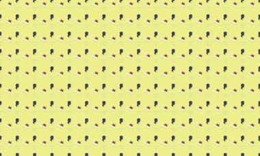 Farklı aksesuarlara sahip renkli arkaplan