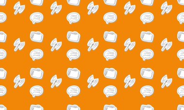 Farklı aksesuarlara sahip renkli arkaplan