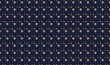 Farklı aksesuarlara sahip renkli arkaplan