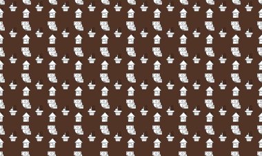 Farklı aksesuarlara sahip renkli arkaplan