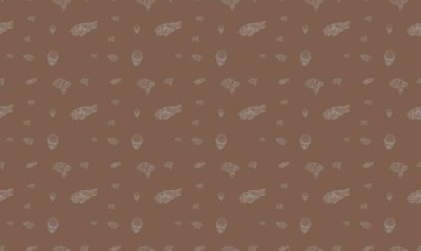 Farklı aksesuarlara sahip renkli arkaplan