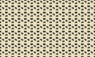 Farklı aksesuarlara sahip renkli arkaplan