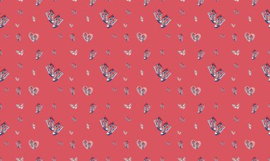 Farklı aksesuarlara sahip renkli arkaplan