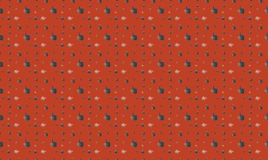 Farklı aksesuarlara sahip renkli arkaplan