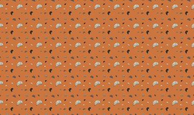 Farklı aksesuarlara sahip renkli arkaplan