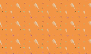 Farklı aksesuarlara sahip renkli arkaplan